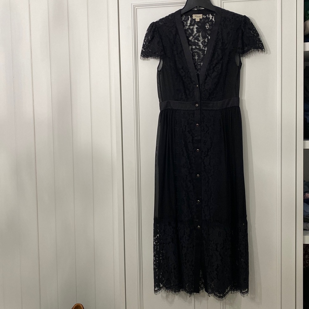 Black lace Temperley London cocktail dress size 6